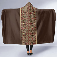 Mabuhay Philippines Festival Hooded Blanket Tnalak Modern Filipiniana Inspired LT14 One Size Brown - Polynesian Pride