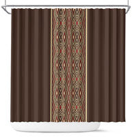 Mabuhay Philippines Festival Shower Curtain Tnalak Modern Filipiniana Inspired LT14 Brown - Polynesian Pride