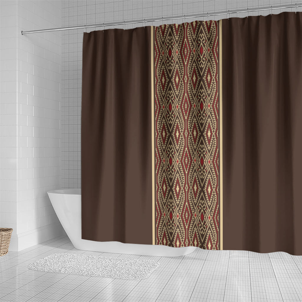 Mabuhay Philippines Festival Shower Curtain Tnalak Modern Filipiniana Inspired LT14 - Polynesian Pride