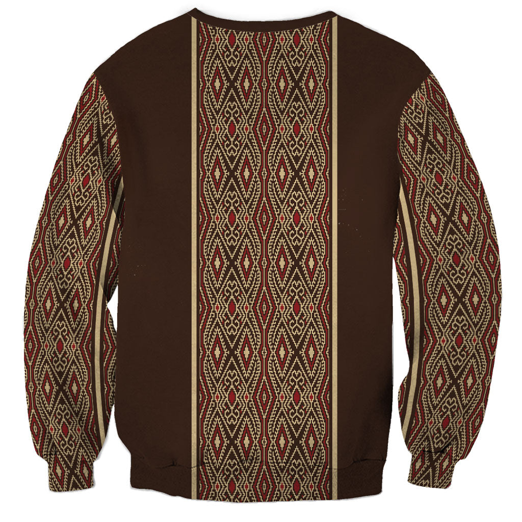 Mabuhay Philippines Festival Sweatshirt Tnalak Modern Filipiniana Inspired LT14 - Polynesian Pride