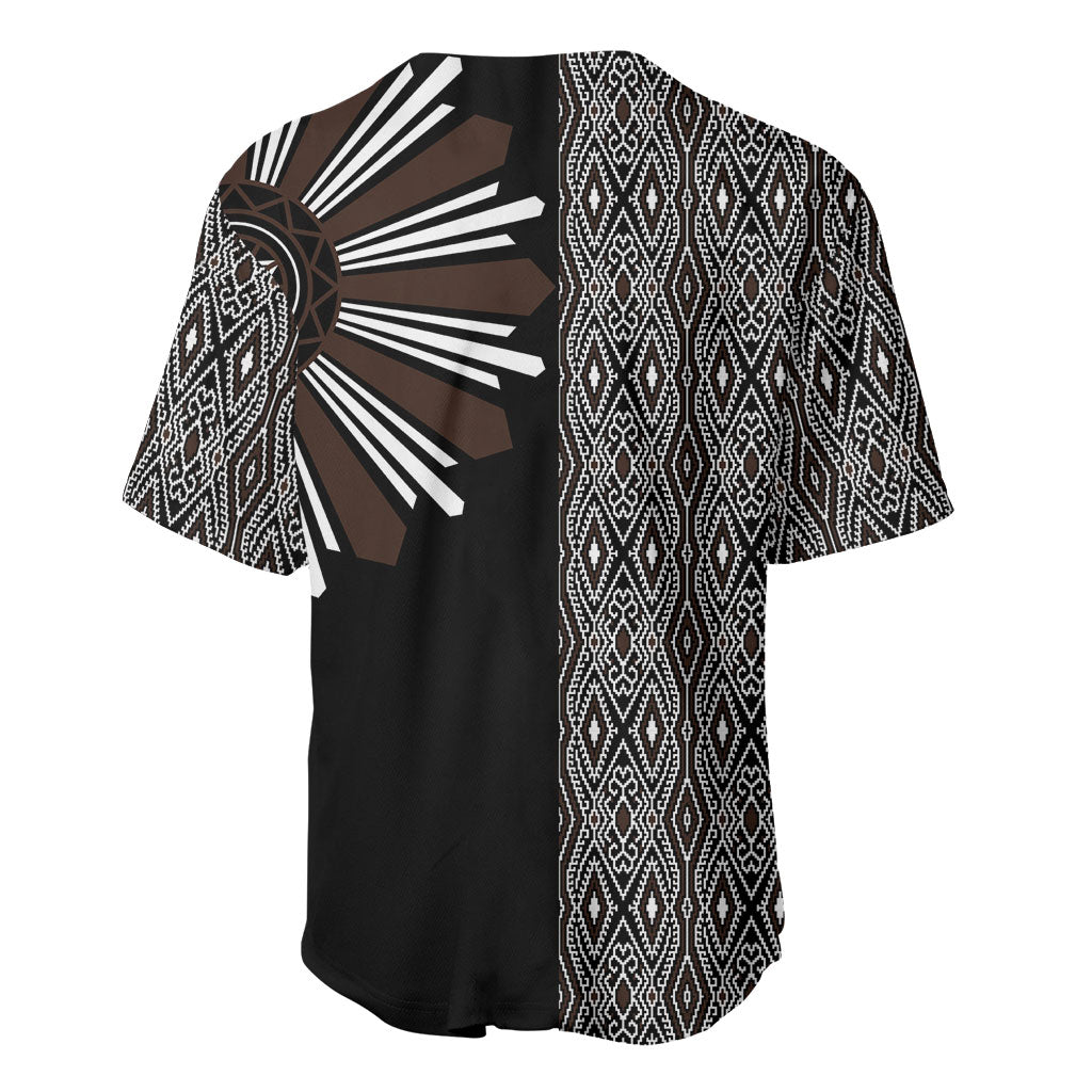 Mabuhay Philippines Festival Baseball Jersey Araw Tnalak Modern Filipiniana Inspired LT14 - Polynesian Pride