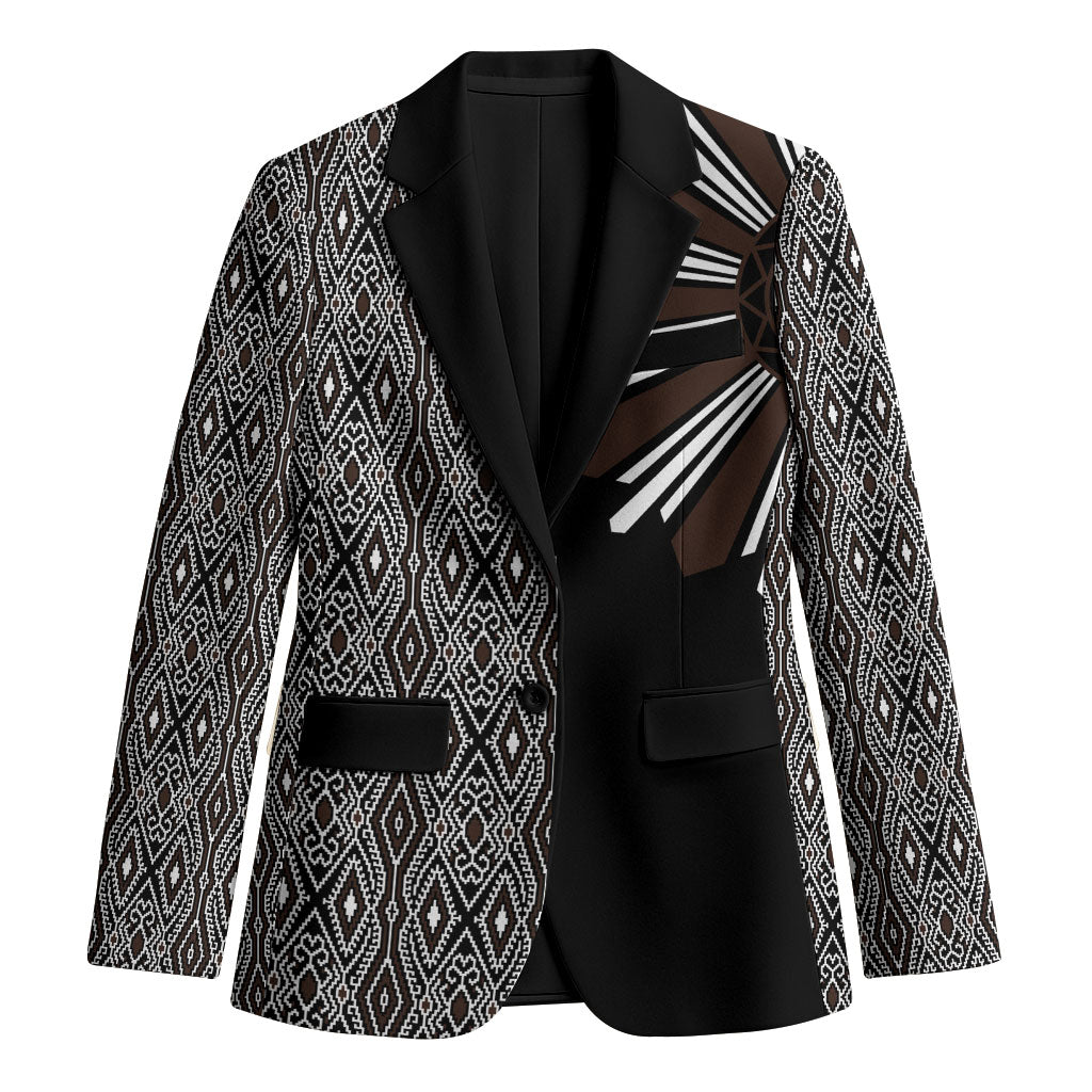 Mabuhay Philippines Festival Blazer Araw Tnalak Modern Filipiniana Inspired LT14 Unisex Black - Polynesian Pride