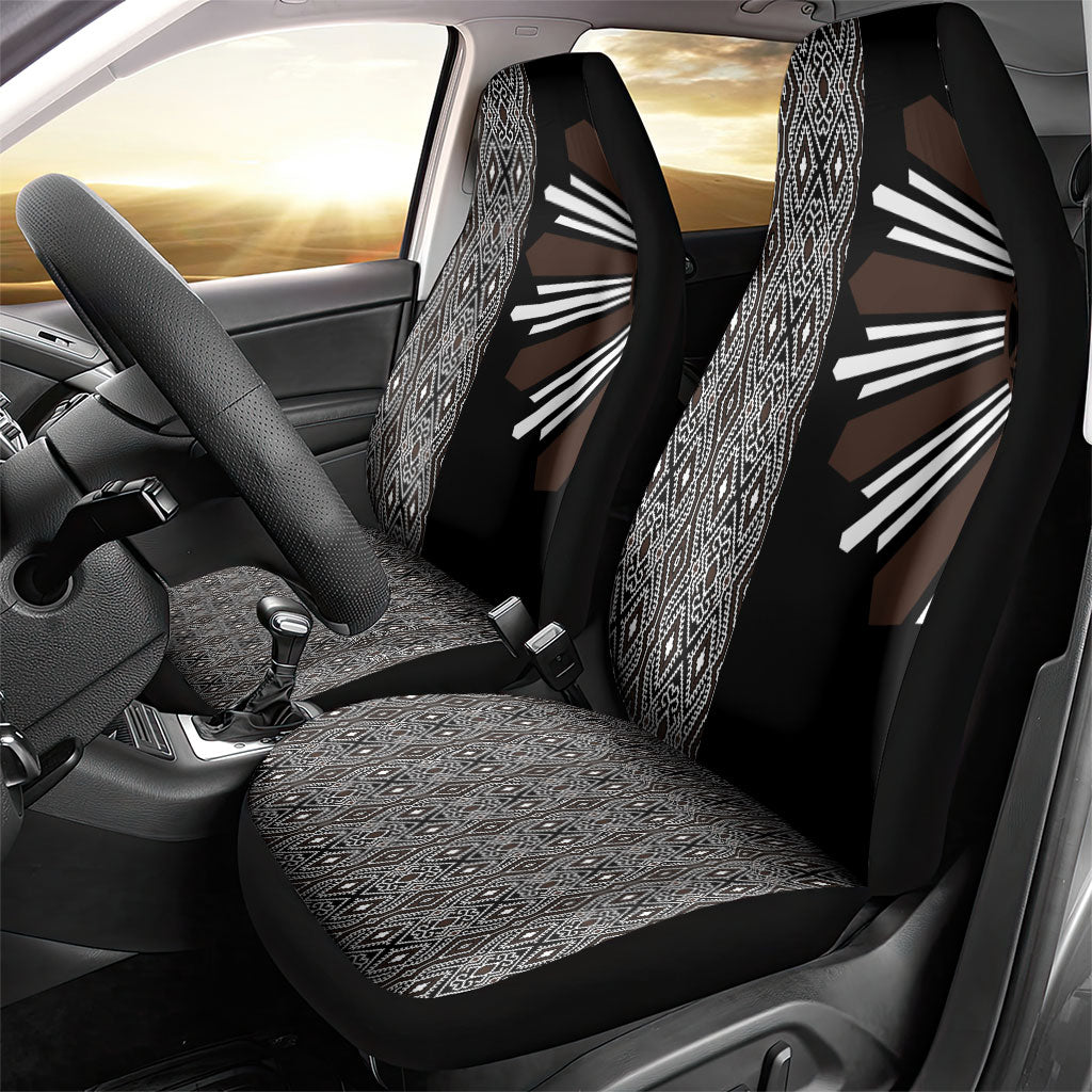Mabuhay Philippines Festival Car Seat Cover Araw Tnalak Modern Filipiniana Inspired LT14 - Polynesian Pride