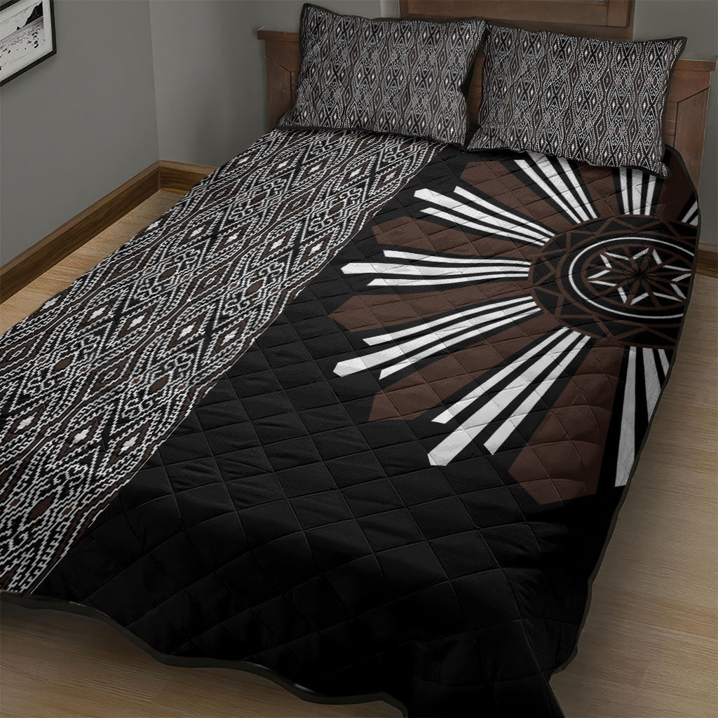 Mabuhay Philippines Festival Quilt Bed Set Araw Tnalak Modern Filipiniana Inspired LT14 - Polynesian Pride