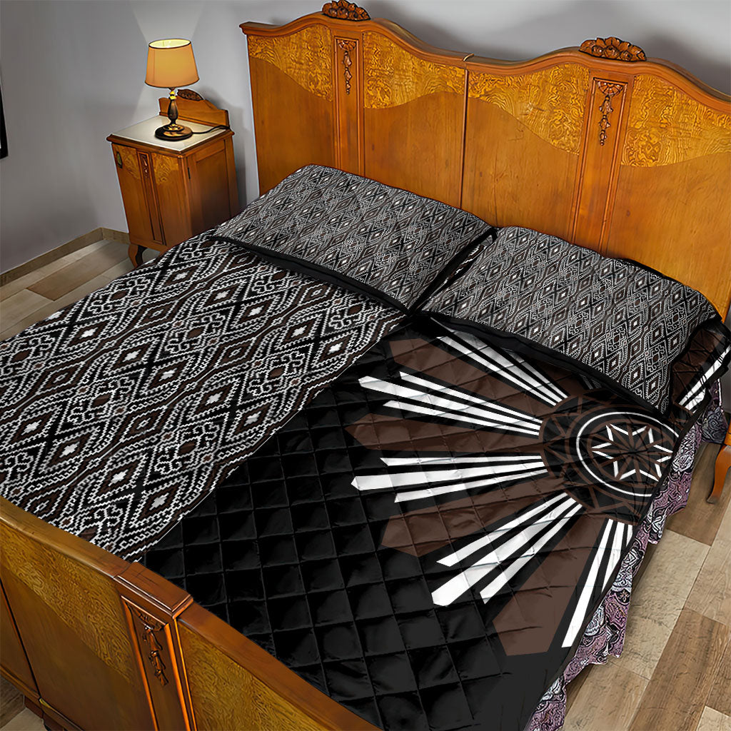 Mabuhay Philippines Festival Quilt Bed Set Araw Tnalak Modern Filipiniana Inspired LT14 - Polynesian Pride