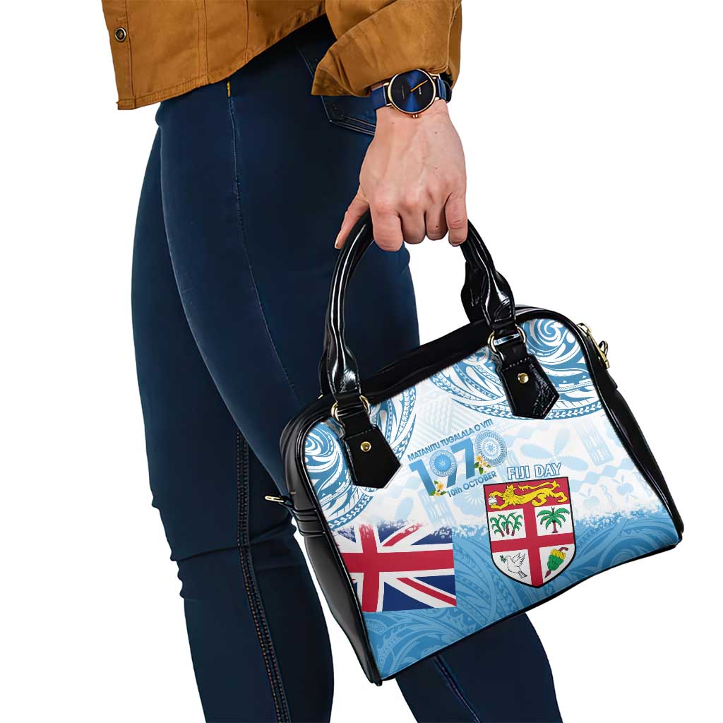 Fiji Day 1970 Shoulder Handbag Proud To Be A Fijian Tapa Pattern LT14 - Polynesian Pride