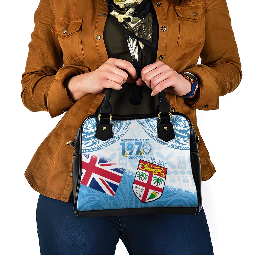 Fiji Day 1970 Shoulder Handbag Proud To Be A Fijian Tapa Pattern LT14 - Polynesian Pride