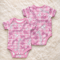 Alaka Aloha Hawaii Baby Onesie Plumeria Lei With Palaka Motif