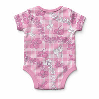 Alaka Aloha Hawaii Baby Onesie Plumeria Lei With Palaka Motif