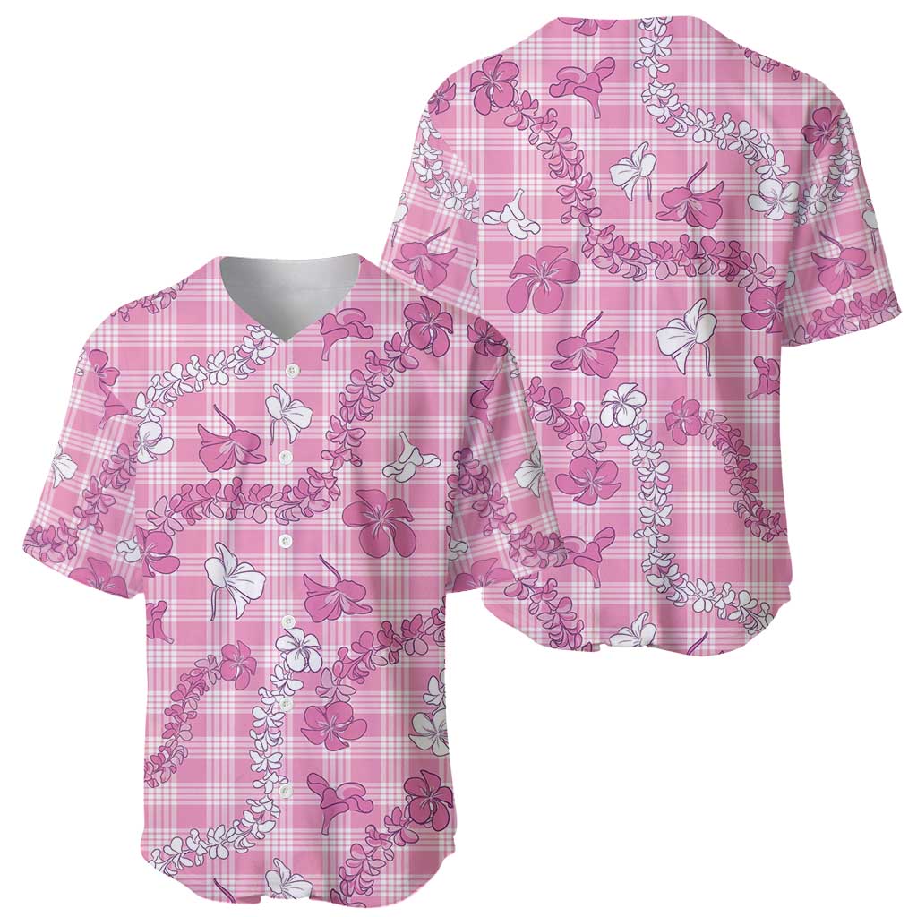 Alaka Aloha Hawaii Baseball Jersey Plumeria Lei With Palaka Motif - Polynesian Pride