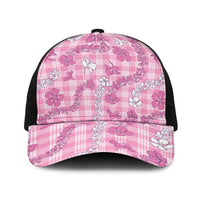 Alaka Aloha Hawaii Baseball Net Cap Plumeria Lei With Palaka Motif - Polynesian Pride