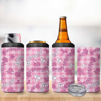 Alaka Aloha Hawaii 4 in 1 Can Cooler Tumbler Plumeria Lei With Palaka Motif LT14 - Polynesian Pride