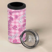 Alaka Aloha Hawaii 4 in 1 Can Cooler Tumbler Plumeria Lei With Palaka Motif LT14 - Polynesian Pride