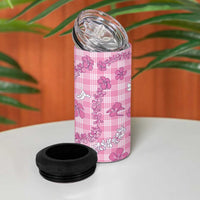 Alaka Aloha Hawaii 4 in 1 Can Cooler Tumbler Plumeria Lei With Palaka Motif LT14 - Polynesian Pride
