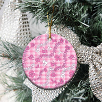 Alaka Aloha Hawaii Ceramic Ornament Plumeria Lei With Palaka Motif - Polynesian Pride