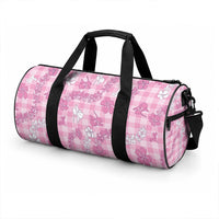 Alaka Aloha Hawaii Duffle Bag Plumeria Lei With Palaka Motif
