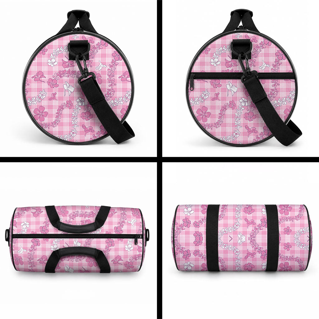 Alaka Aloha Hawaii Duffle Bag Plumeria Lei With Palaka Motif