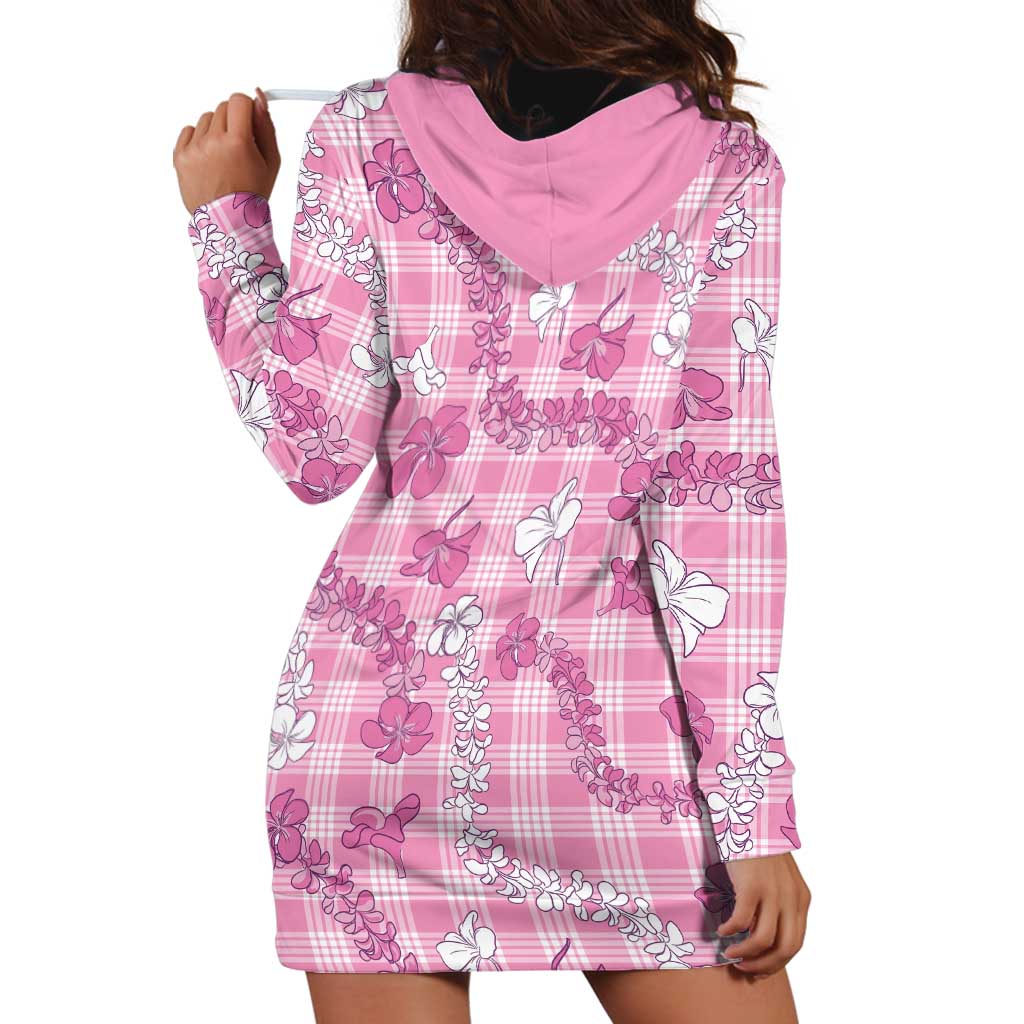Alaka Aloha Hawaii Hoodie Dress Plumeria Lei With Palaka Motif LT14 - Polynesian Pride