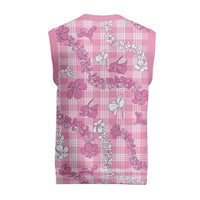 Alaka Aloha Hawaii Christmas Knitted V-Neck Vest Plumeria Lei With Palaka Motif LT14 - Polynesian Pride