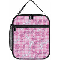 Alaka Aloha Hawaii Lunch Bag Plumeria Lei With Palaka Motif
