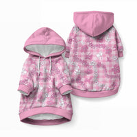 Alaka Aloha Hawaii Pet Hoodie Plumeria Lei With Palaka Motif