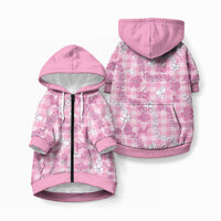Alaka Aloha Hawaii Pet Hoodie Plumeria Lei With Palaka Motif