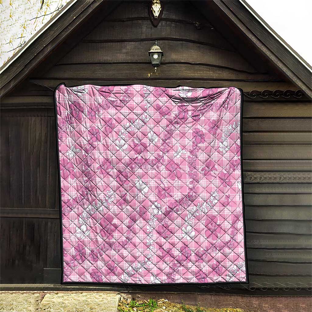 Alaka Aloha Hawaii Quilt Plumeria Lei With Palaka Motif - Polynesian Pride