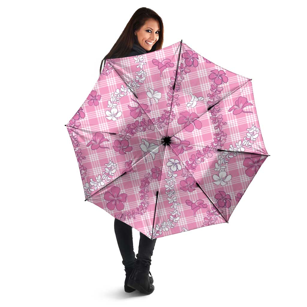 Alaka Aloha Hawaii Umbrella Plumeria Lei With Palaka Motif - Polynesian Pride