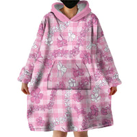 Alaka Aloha Hawaii Wearable Blanket Hoodie Plumeria Lei With Palaka Motif LT14 - Polynesian Pride