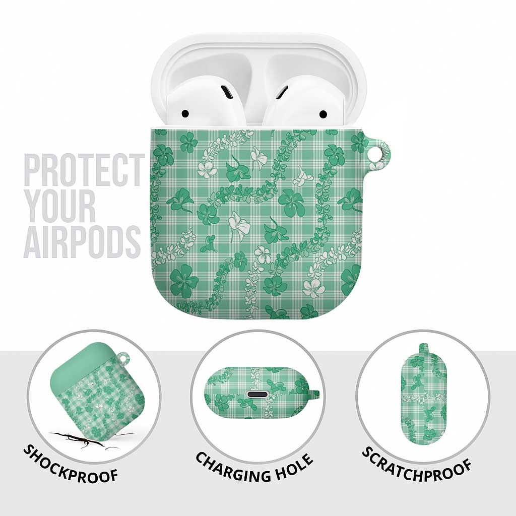 Omaomao Aloha Hawaii AirPods Case Plumeria Lei With Palaka Motif - Polynesian Pride