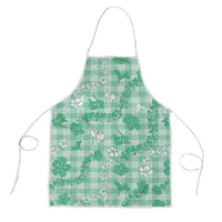 Omaomao Aloha Hawaii Apron Plumeria Lei With Palaka Motif - Polynesian Pride