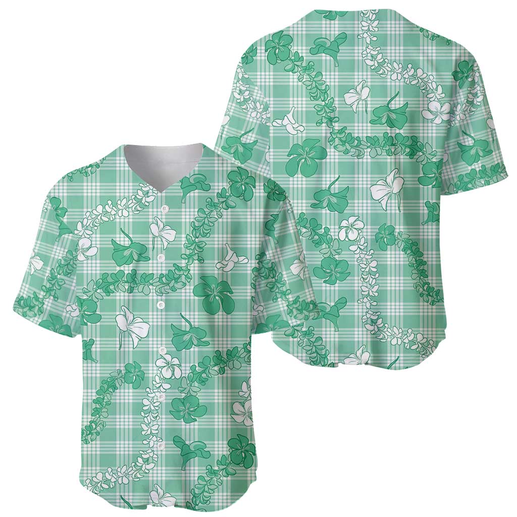 Omaomao Aloha Hawaii Baseball Jersey Plumeria Lei With Palaka Motif - Polynesian Pride