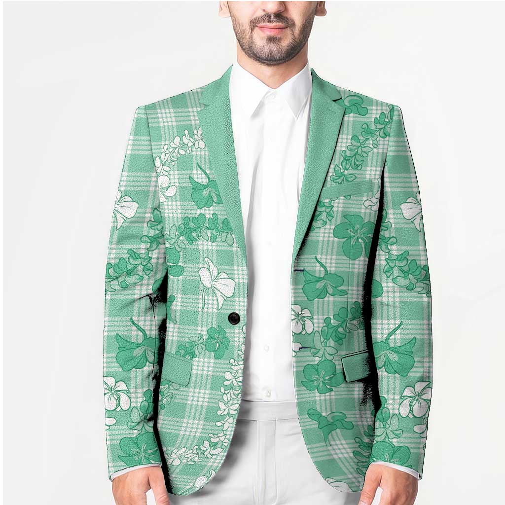 Omaomao Aloha Hawaii Blazer Plumeria Lei With Palaka Motif - Polynesian Pride