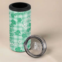 Omaomao Aloha Hawaii 4 in 1 Can Cooler Tumbler Plumeria Lei With Palaka Motif LT14 - Polynesian Pride