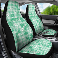Omaomao Aloha Hawaii Car Seat Cover Plumeria Lei With Palaka Motif LT14 - Polynesian Pride