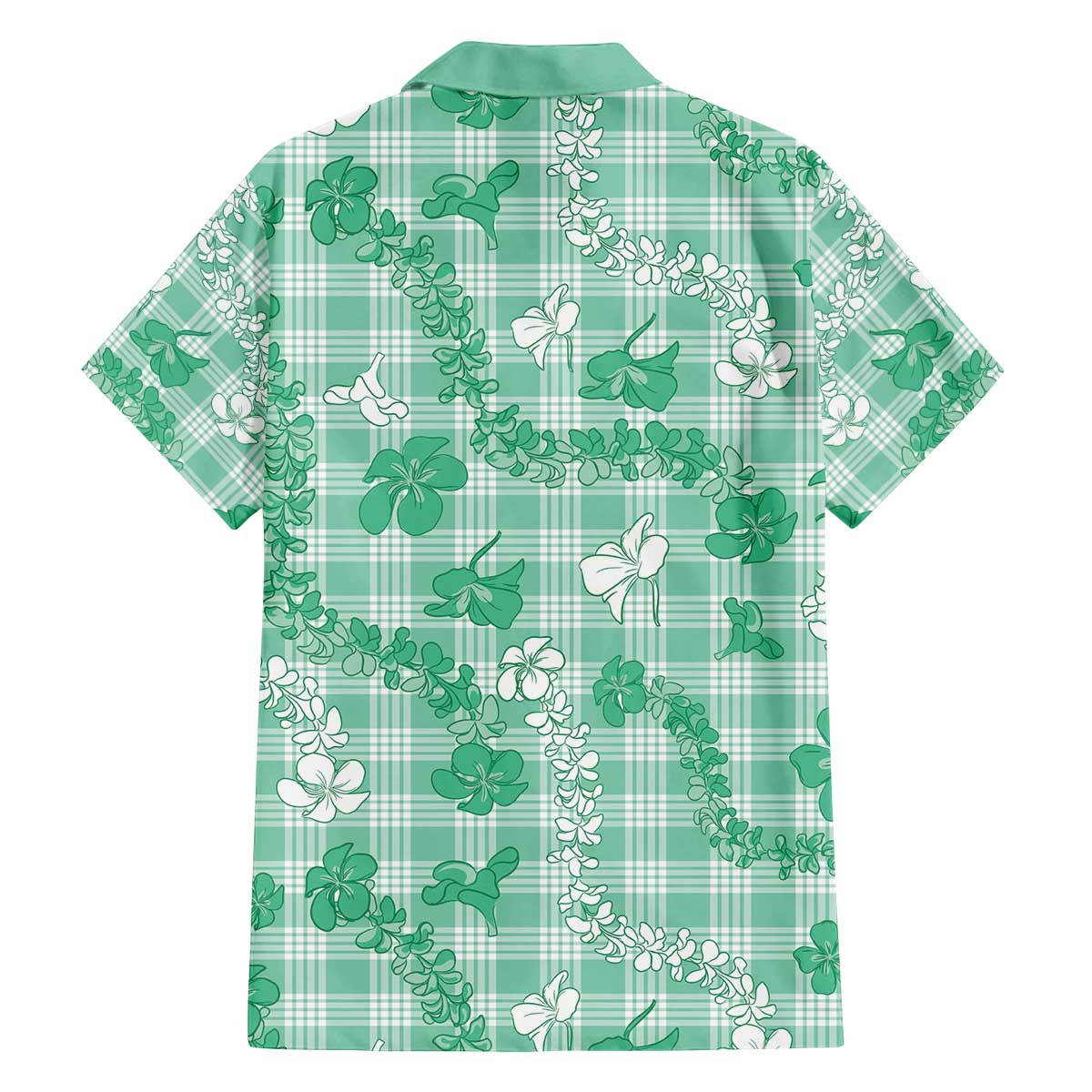 Omaomao Aloha Hawaii Family Matching Off The Shoulder Long Sleeve Dress and Hawaiian Shirt Plumeria Lei With Palaka Motif LT14 - Polynesian Pride