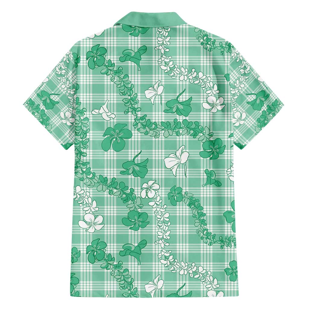 Omaomao Aloha Hawaii Family Matching Puletasi and Hawaiian Shirt Plumeria Lei With Palaka Motif LT14 - Polynesian Pride