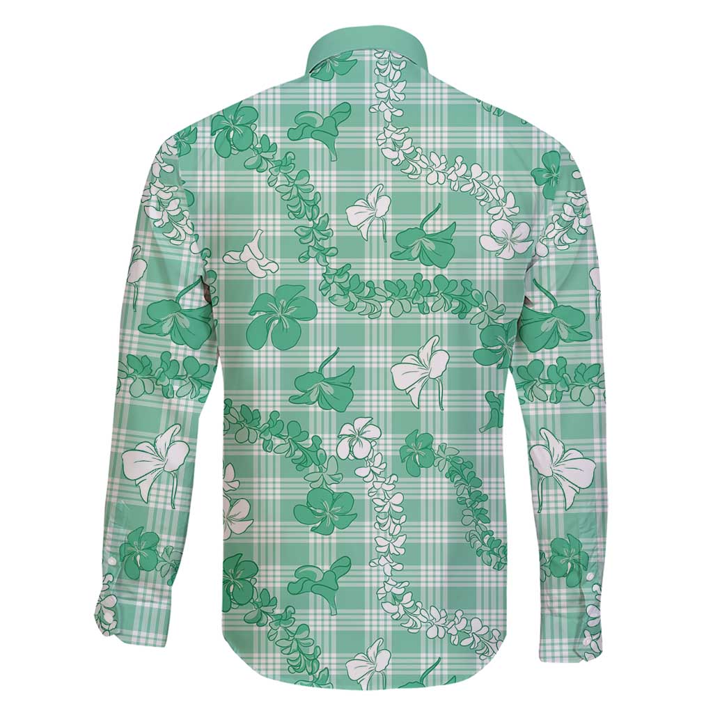 Omaomao Aloha Hawaii Family Matching Short Sleeve Bodycon Dress and Hawaiian Shirt Plumeria Lei With Palaka Motif LT14 - Polynesian Pride