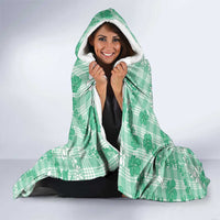Omaomao Aloha Hawaii Hooded Blanket Plumeria Lei With Palaka Motif - Polynesian Pride