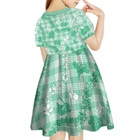 Omaomao Aloha Hawaii Kid Short Sleeve Dress Plumeria Lei With Palaka Motif LT14 - Polynesian Pride