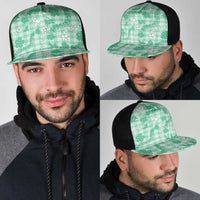 Omaomao Aloha Hawaii Mesh Trucker Cap Plumeria Lei With Palaka Motif - Polynesian Pride