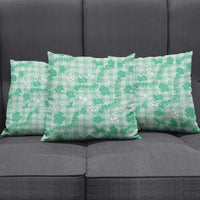 Omaomao Aloha Hawaii Pillow Cover Plumeria Lei With Palaka Motif - Polynesian Pride