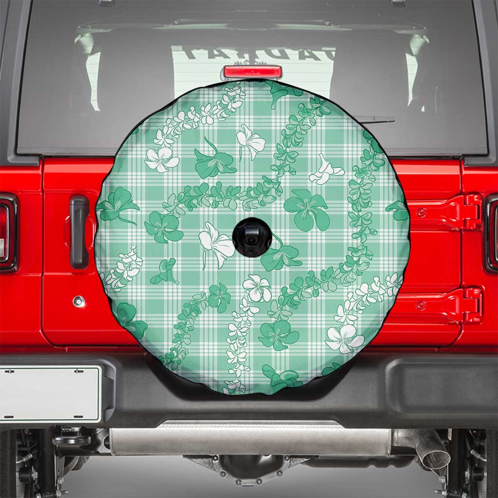 Omaomao Aloha Hawaii Spare Tire Cover Plumeria Lei With Palaka Motif LT14 - Polynesian Pride