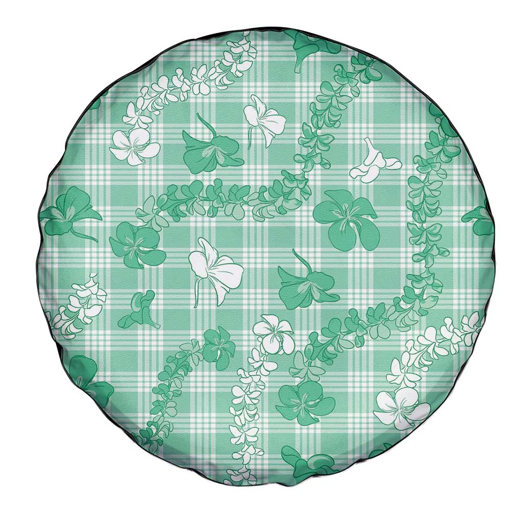 Omaomao Aloha Hawaii Spare Tire Cover Plumeria Lei With Palaka Motif LT14 - Polynesian Pride