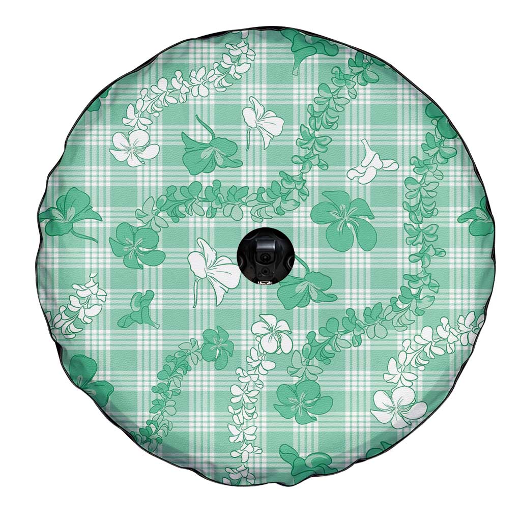 Omaomao Aloha Hawaii Spare Tire Cover Plumeria Lei With Palaka Motif LT14 - Polynesian Pride
