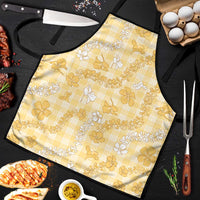 Melemele Aloha Hawaii Apron Plumeria Lei With Palaka Motif - Polynesian Pride