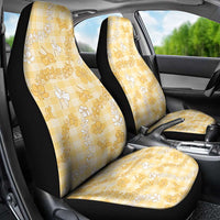 Melemele Aloha Hawaii Car Seat Cover Plumeria Lei With Palaka Motif LT14 - Polynesian Pride