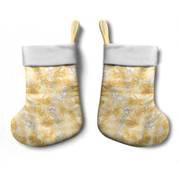 Melemele Aloha Hawaii Christmas Stocking Plumeria Lei With Palaka Motif - Polynesian Pride