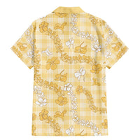 Melemele Aloha Hawaii Family Matching Mermaid Dress and Hawaiian Shirt Plumeria Lei With Palaka Motif LT14 - Polynesian Pride