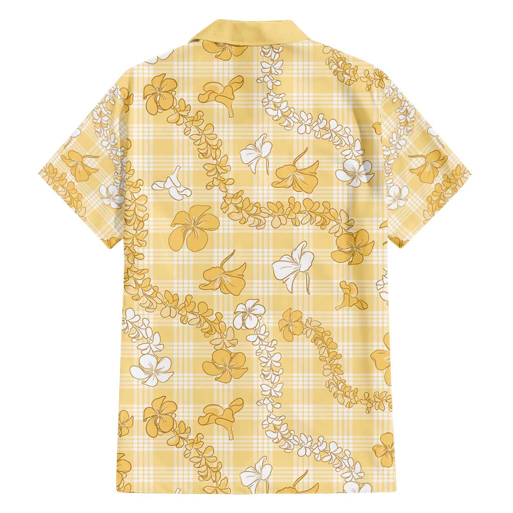 Melemele Aloha Hawaii Family Matching Tank Maxi Dress and Hawaiian Shirt Plumeria Lei With Palaka Motif LT14 - Polynesian Pride